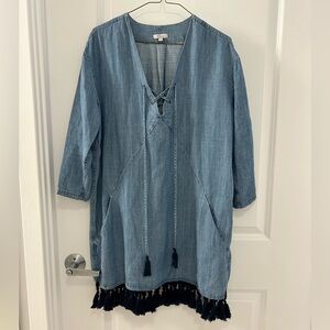 Rails Jean Dress with Tassels